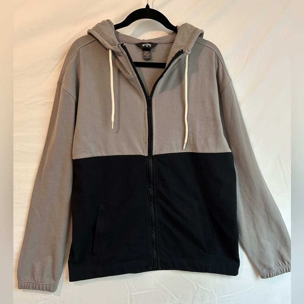 NWT Billabong Zip Up Hoodie Medium Black and Color Block